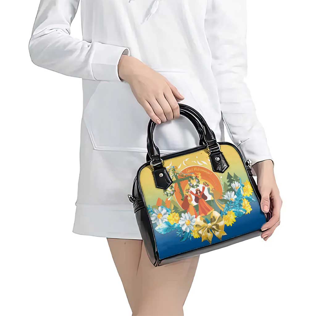 Sverige Glad Midsommar Shoulder Handbag Majstang Dancing LT7
