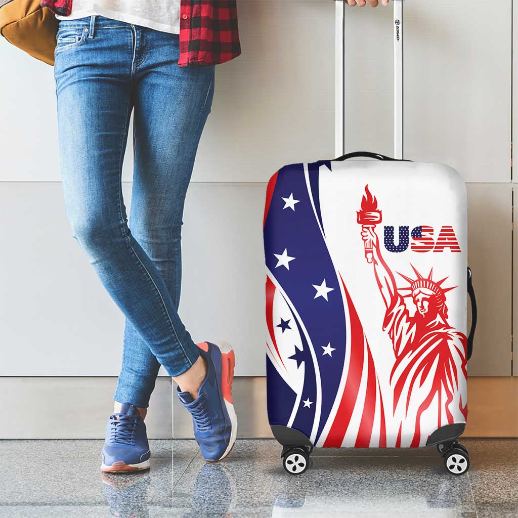 Fourth Of July USA Luggage Cover American Dream - Statue Of Liberty LT7