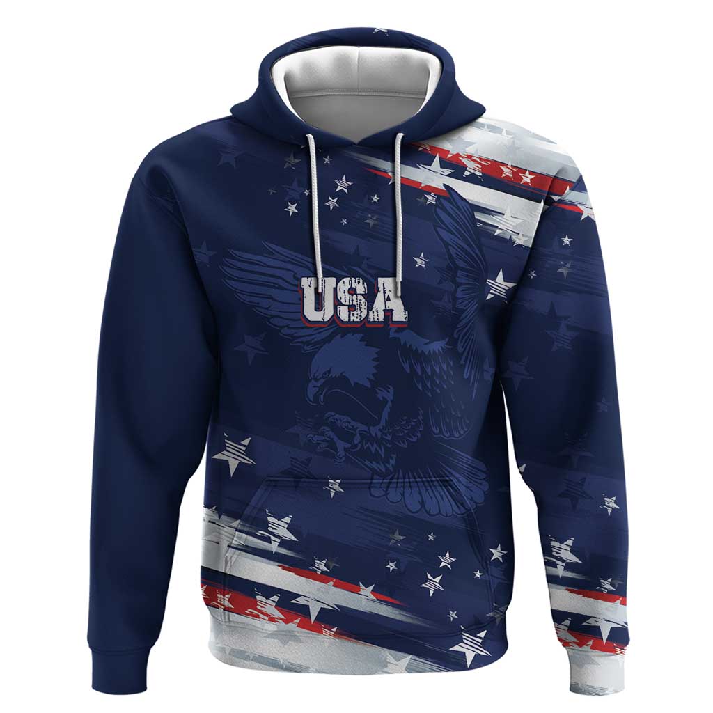 Personalized Fourth Of July USA Hoodie The Stars and Eagle LT7