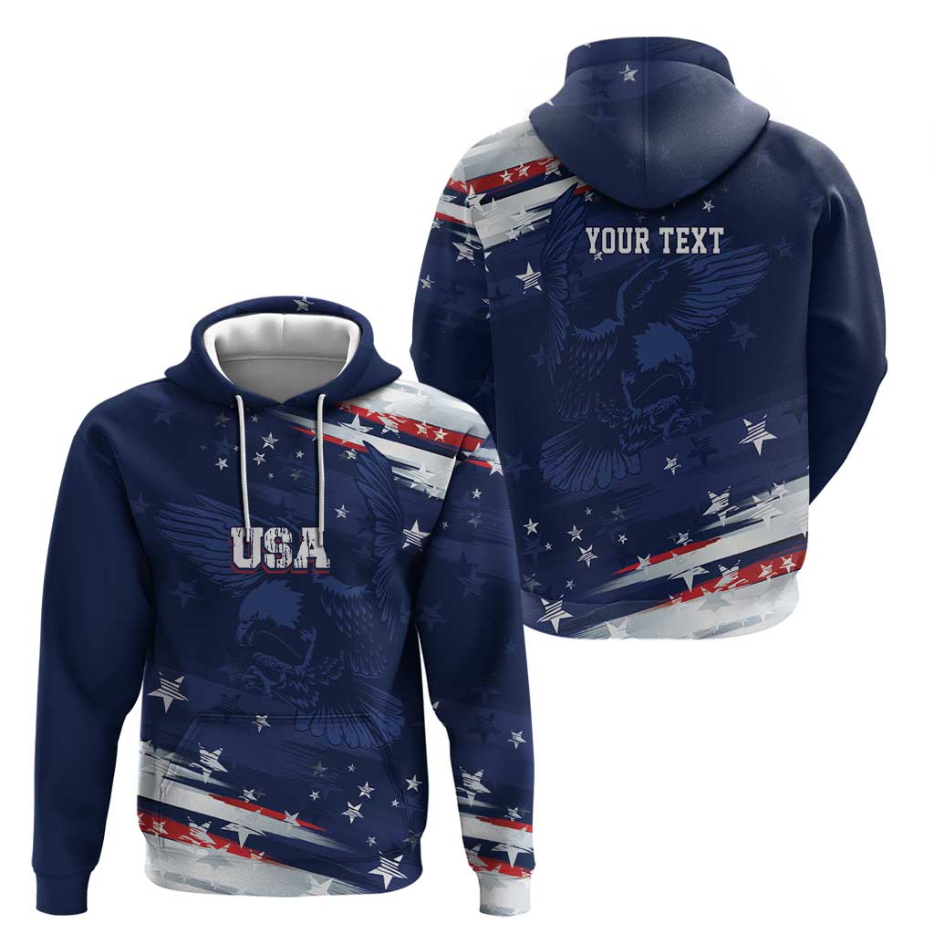 Personalized Fourth Of July USA Hoodie The Stars and Eagle LT7