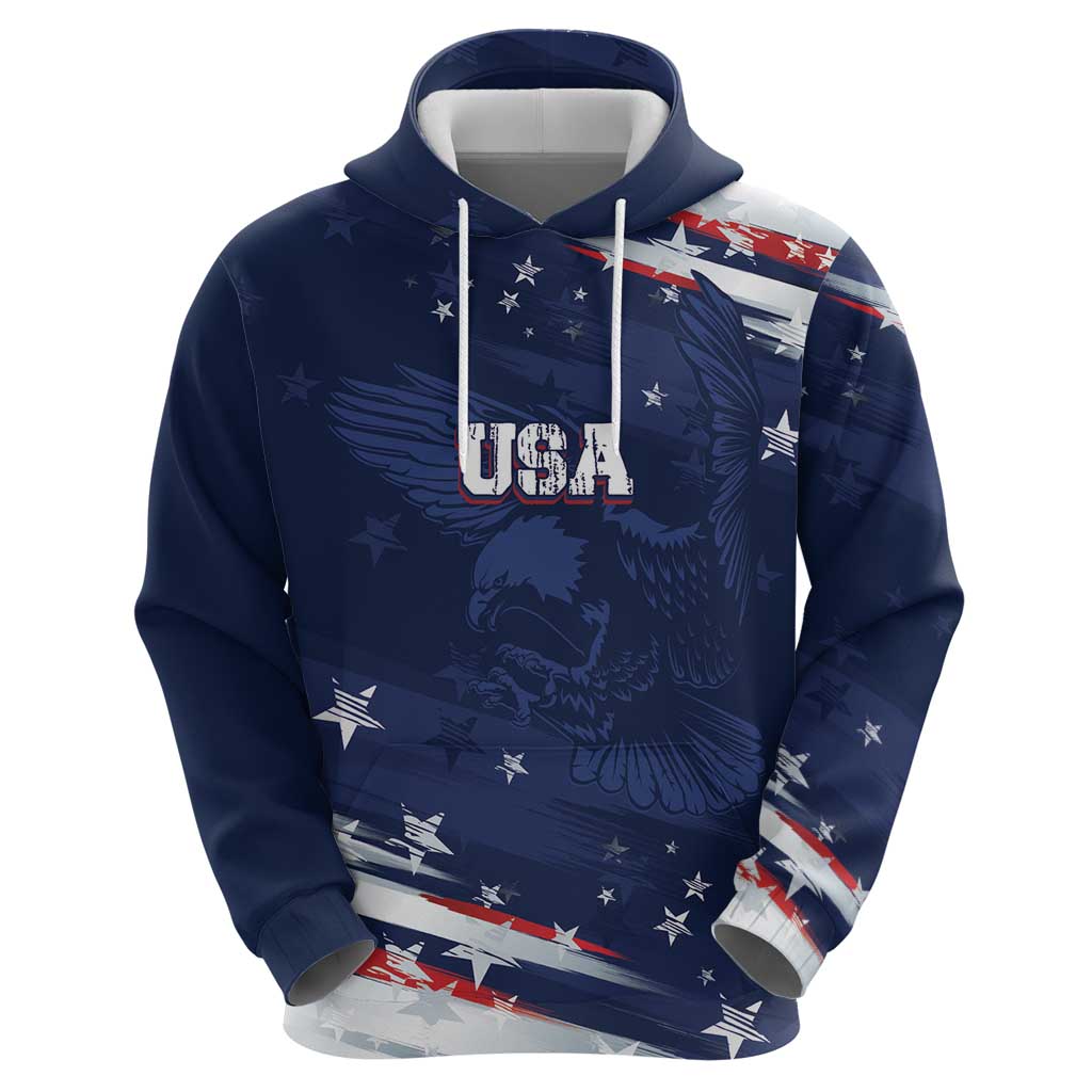 Personalized Fourth Of July USA Hoodie The Stars and Eagle LT7