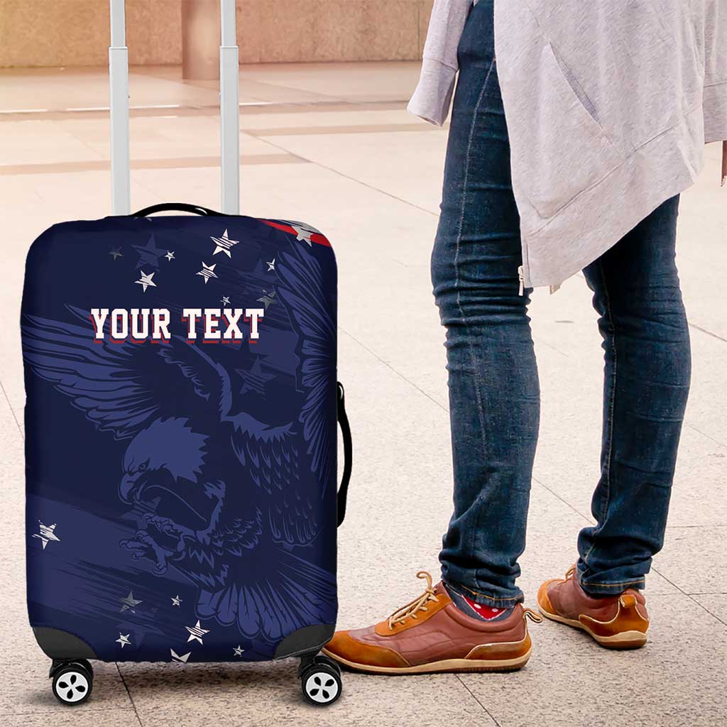 Personalized Fourth Of July USA Luggage Cover The Stars and Eagle LT7