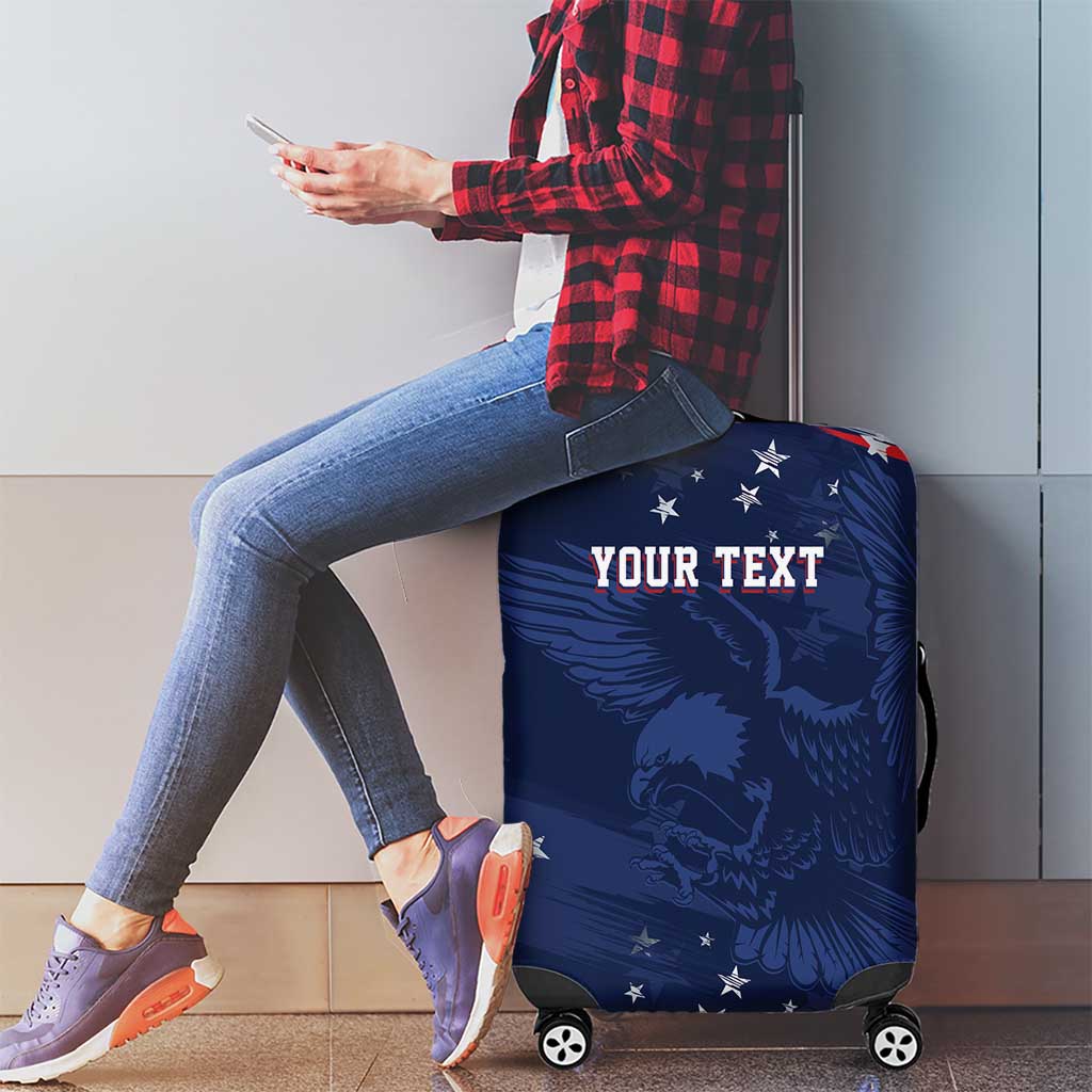 Personalized Fourth Of July USA Luggage Cover The Stars and Eagle LT7