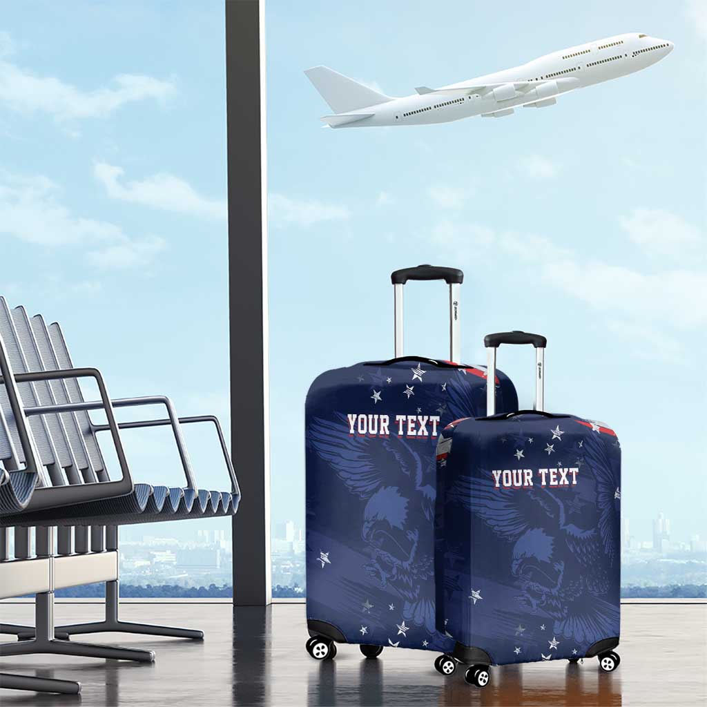 Personalized Fourth Of July USA Luggage Cover The Stars and Eagle LT7