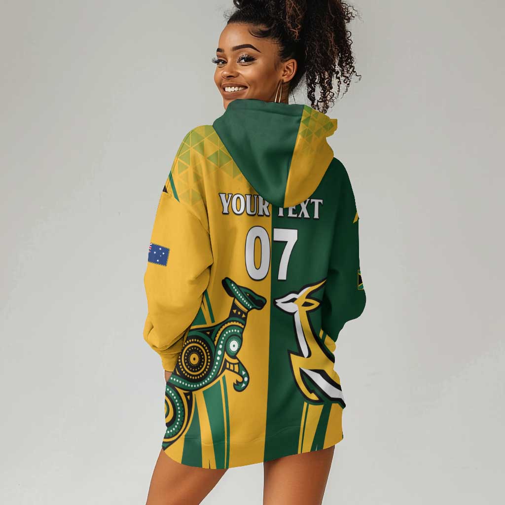 Personalised Australia Mix South Africa Rugby Hoodie Dress Wallabies And Springboks - Champions Special Ver LT7