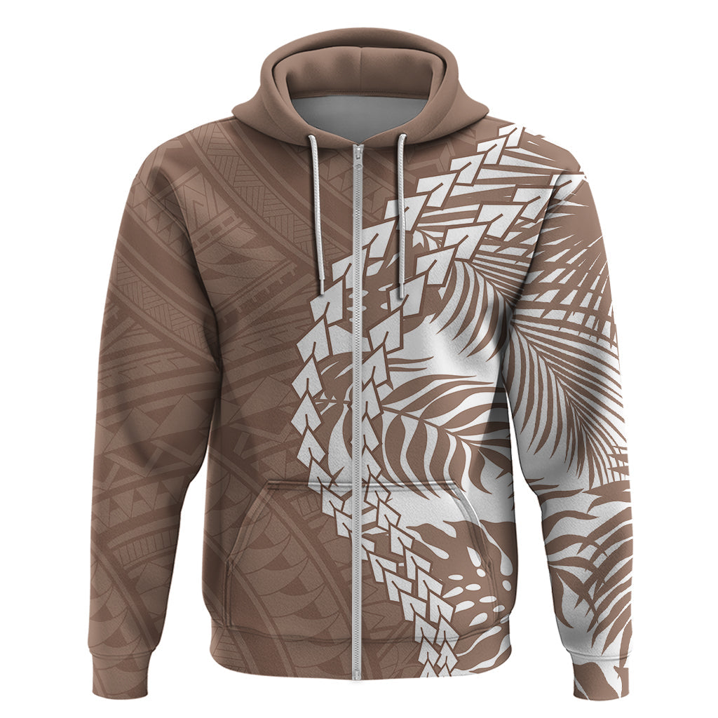Polynesian Pride Hoodie Polynesia Tribal - Tropical Brown LT7