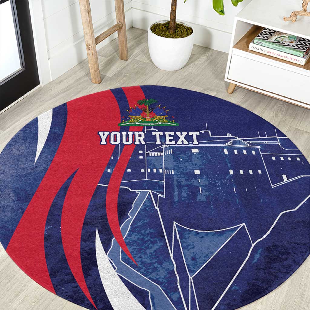 Personalized Haiti Citadelle Laferrière Round Carpet Grunge Style LT7