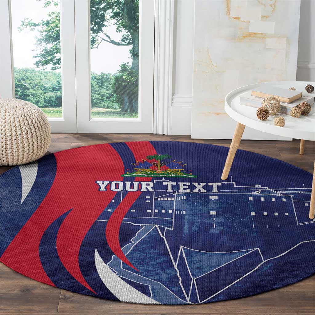 Personalized Haiti Citadelle Laferrière Round Carpet Grunge Style LT7