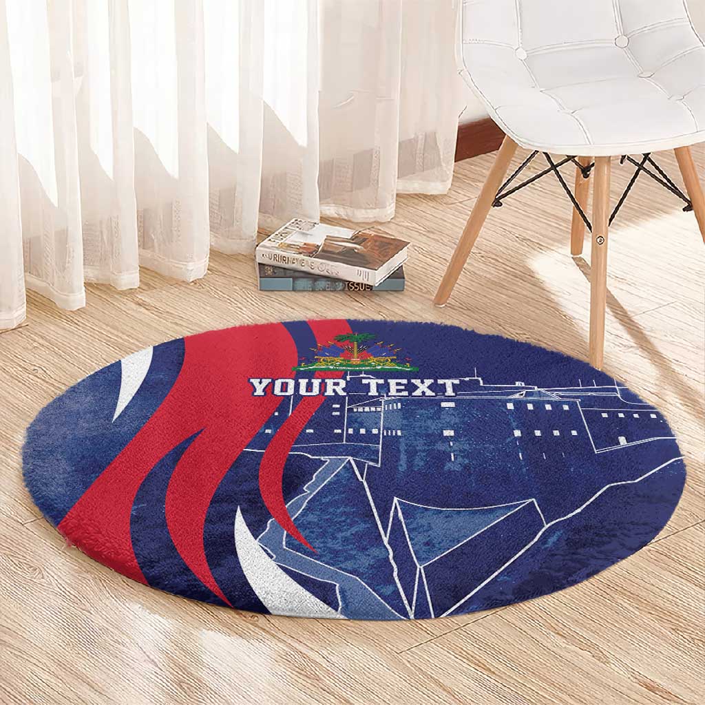 Personalized Haiti Citadelle Laferrière Round Carpet Grunge Style LT7