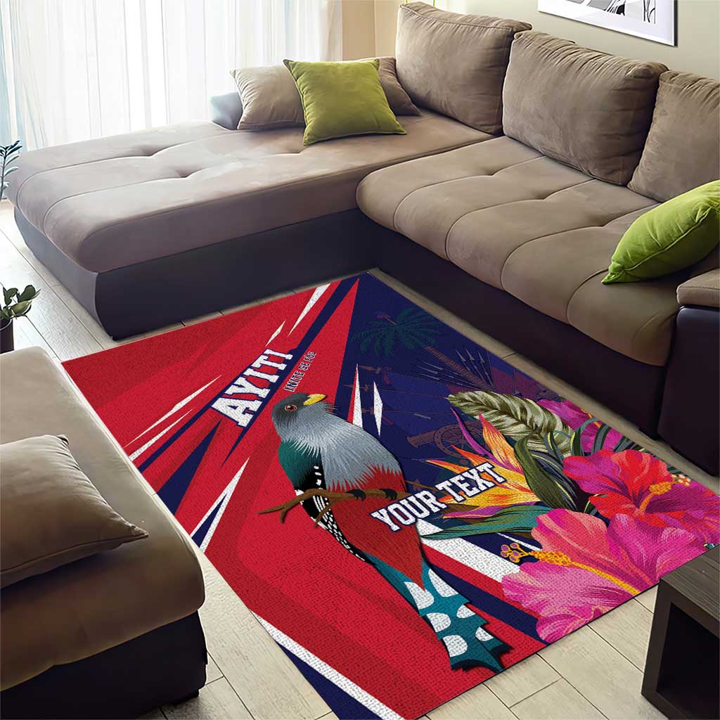 Haiti Personalized Area Rug Hispaniolan Trogon Tropical Vibes LT7