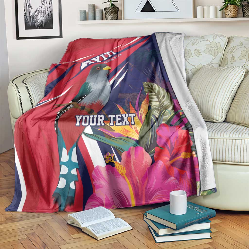 Haiti Personalized Blanket Hispaniolan Trogon Tropical Vibes LT7