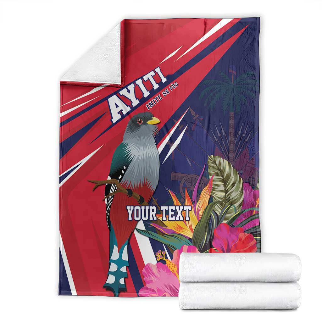 Haiti Personalized Blanket Hispaniolan Trogon Tropical Vibes LT7
