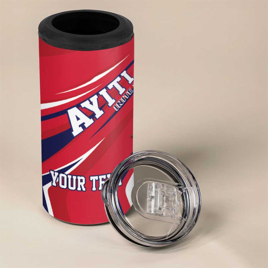 Haiti Personalized 4 in 1 Can Cooler Tumbler Hispaniolan Trogon Tropical Vibes LT7