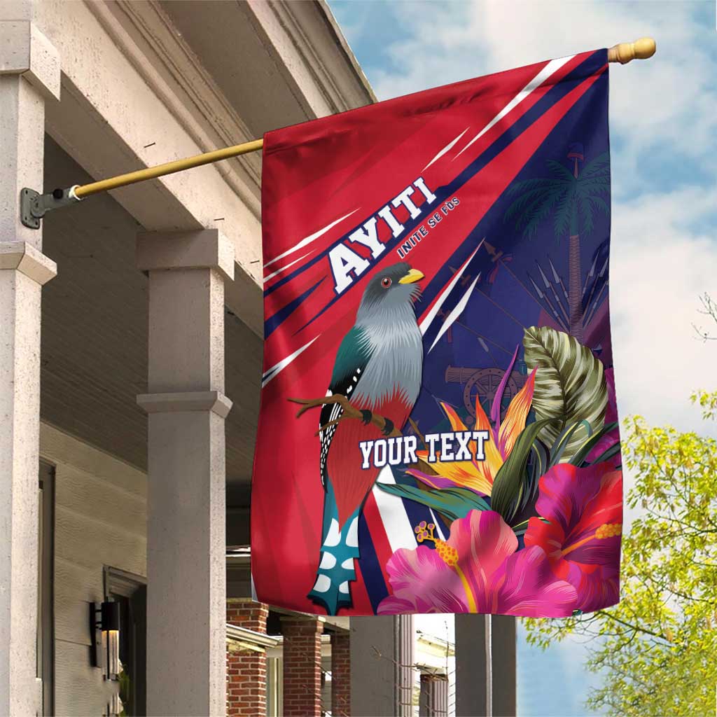 Haiti Personalized Garden Flag Hispaniolan Trogon Tropical Vibes LT7