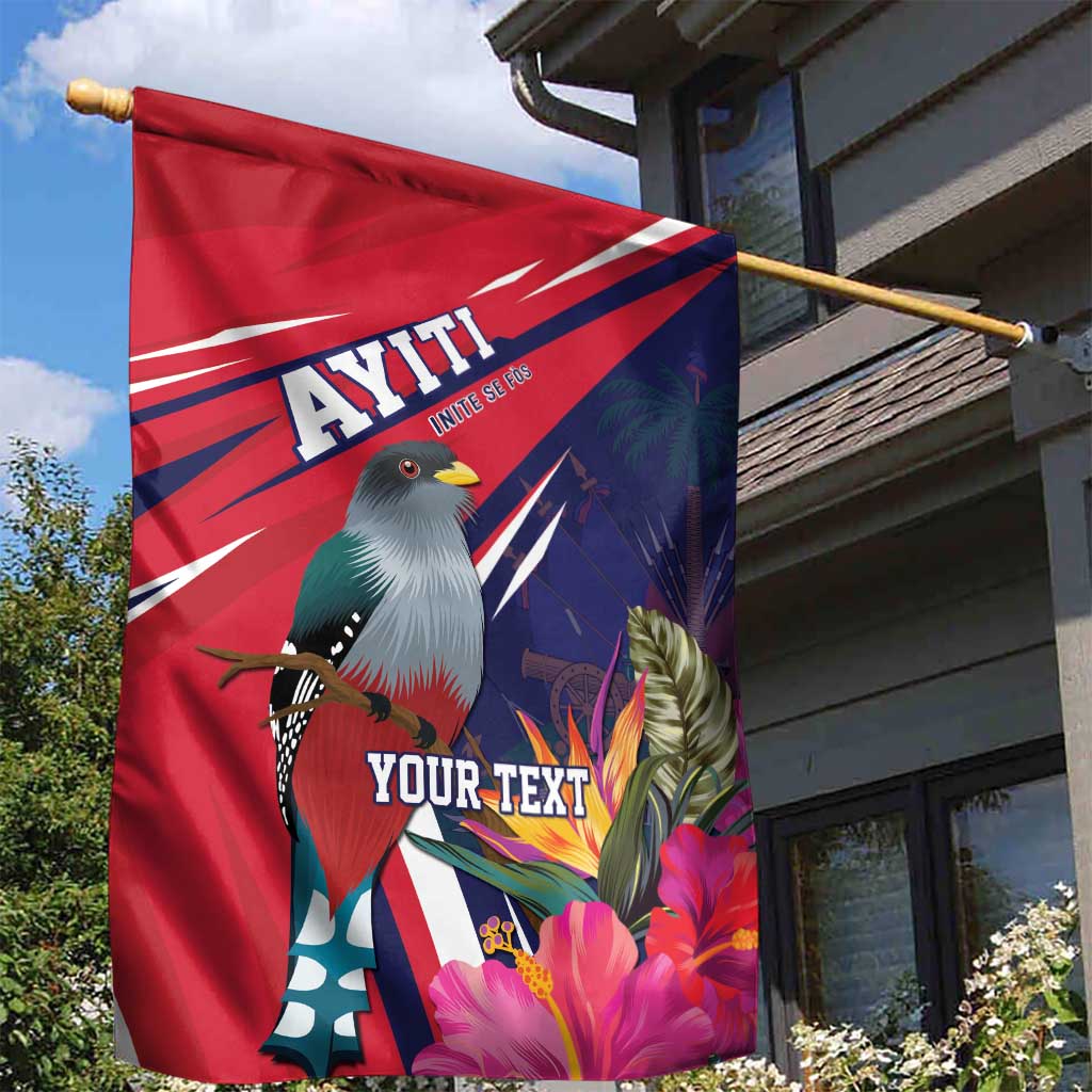 Haiti Personalized Garden Flag Hispaniolan Trogon Tropical Vibes LT7