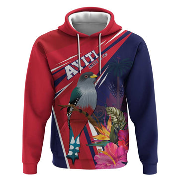 Haiti Personalized Hoodie Hispaniolan Trogon Tropical Vibes LT7