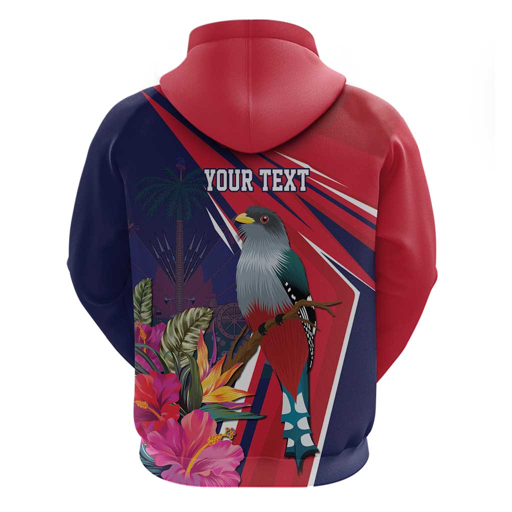 Haiti Personalized Hoodie Hispaniolan Trogon Tropical Vibes LT7