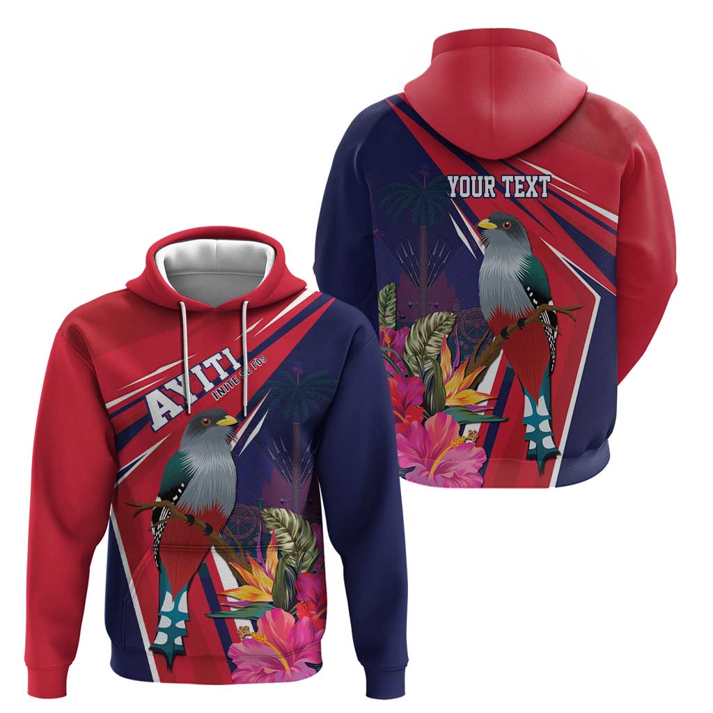 Haiti Personalized Hoodie Hispaniolan Trogon Tropical Vibes LT7