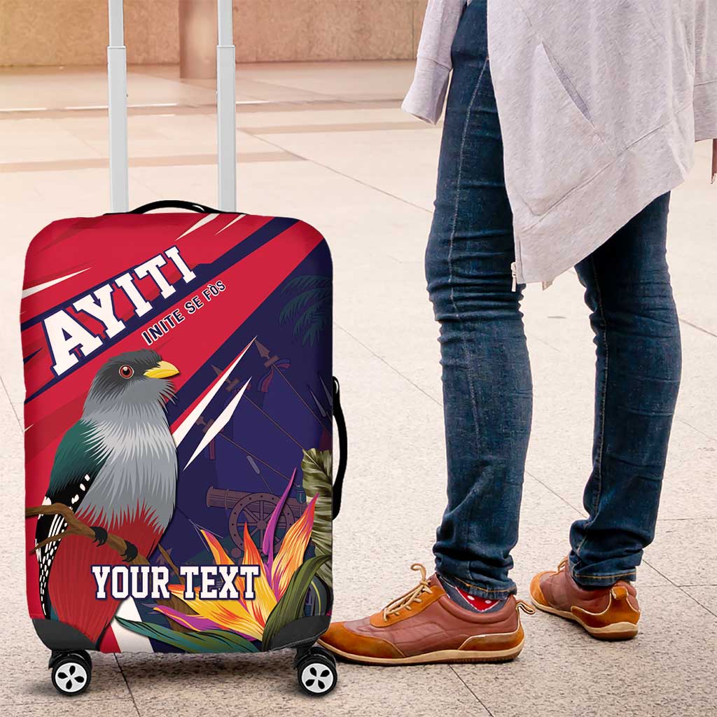 Haiti Personalized Luggage Cover Hispaniolan Trogon Tropical Vibes LT7