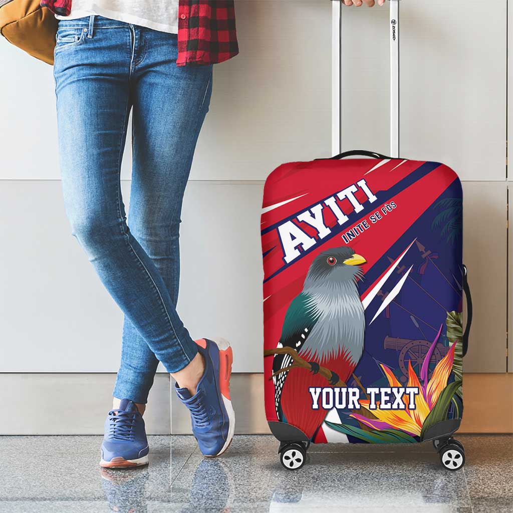 Haiti Personalized Luggage Cover Hispaniolan Trogon Tropical Vibes LT7