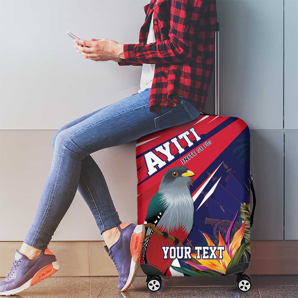 Haiti Personalized Luggage Cover Hispaniolan Trogon Tropical Vibes LT7