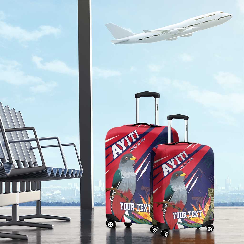 Haiti Personalized Luggage Cover Hispaniolan Trogon Tropical Vibes LT7