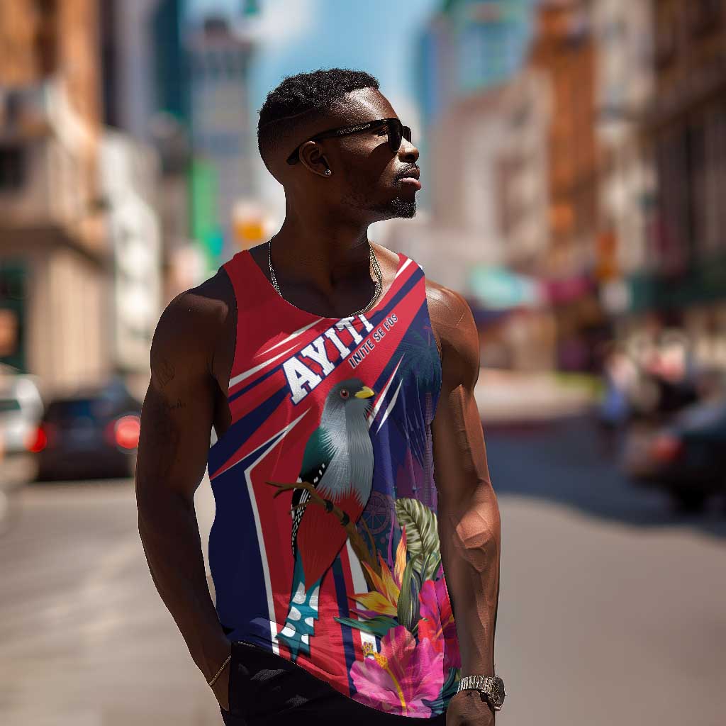 Haiti Personalized Men Tank Top Hispaniolan Trogon Tropical Vibes LT7