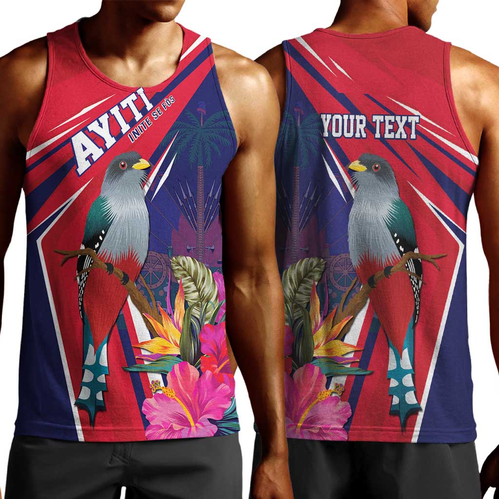 Haiti Personalized Men Tank Top Hispaniolan Trogon Tropical Vibes LT7