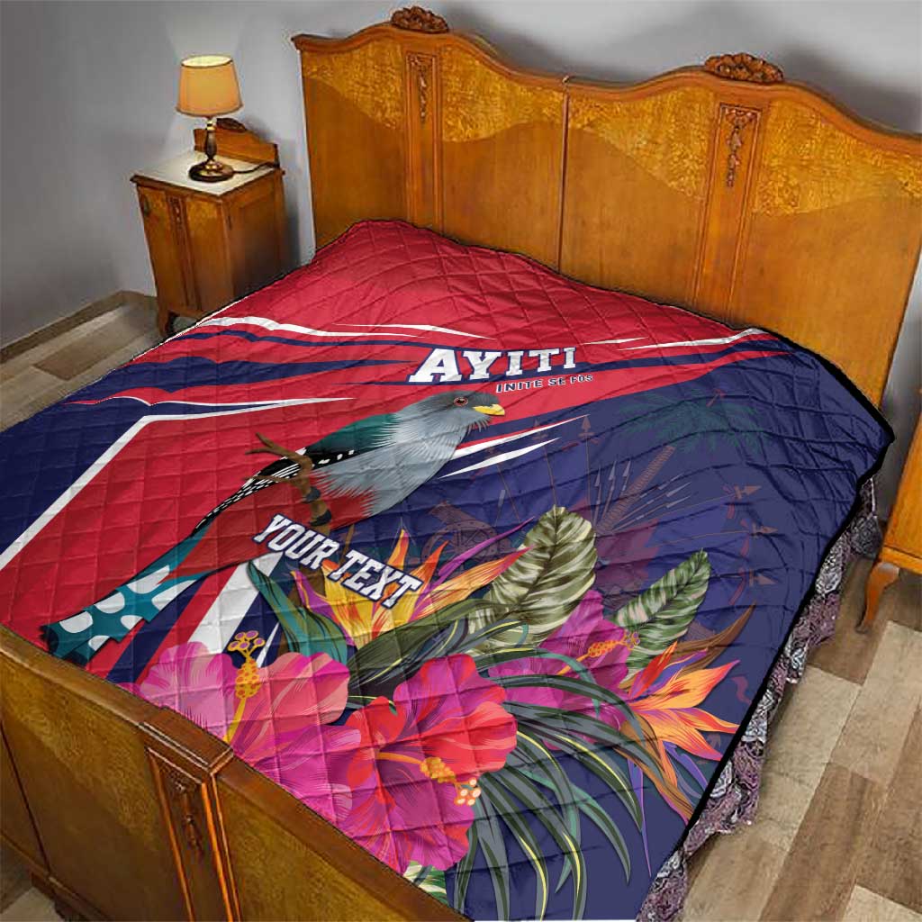 Haiti Personalized Quilt Hispaniolan Trogon Tropical Vibes LT7