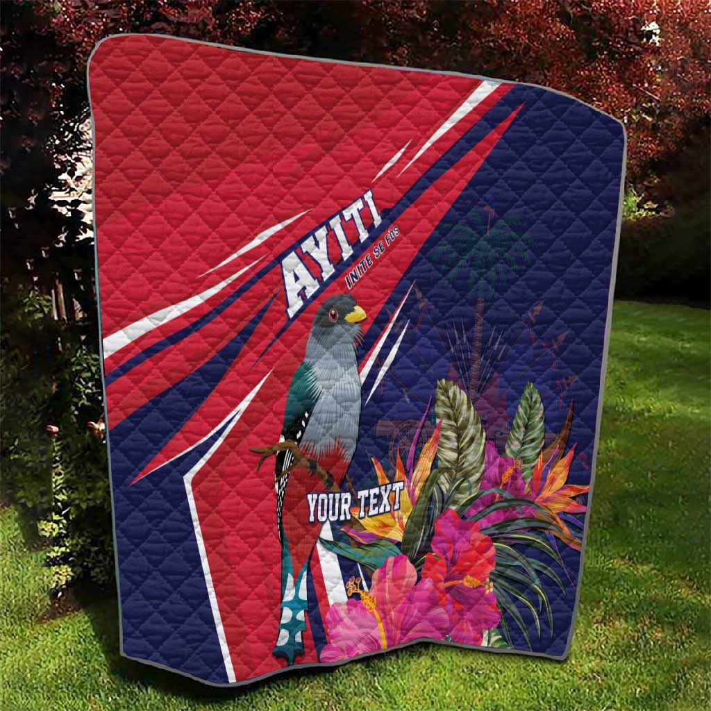 Haiti Personalized Quilt Hispaniolan Trogon Tropical Vibes LT7