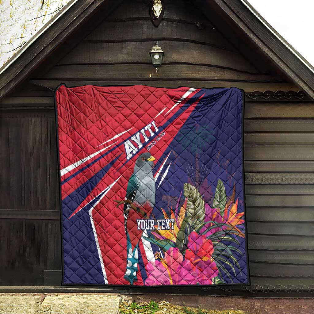 Haiti Personalized Quilt Hispaniolan Trogon Tropical Vibes LT7