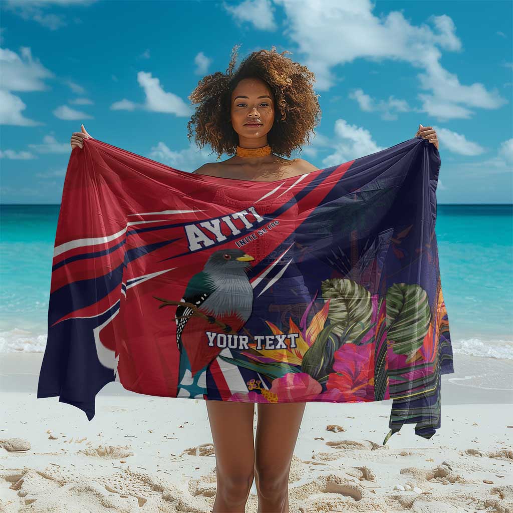 Haiti Personalized Sarong Hispaniolan Trogon Tropical Vibes LT7