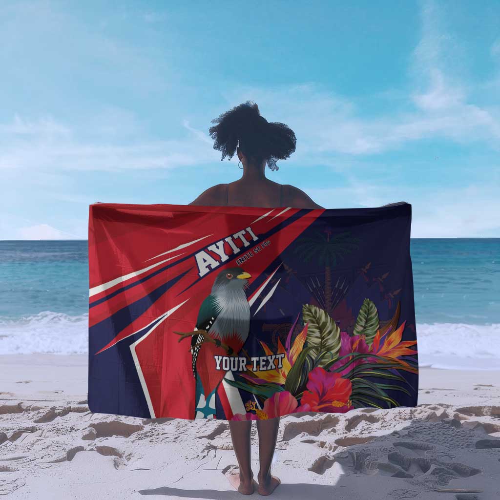 Haiti Personalized Sarong Hispaniolan Trogon Tropical Vibes LT7
