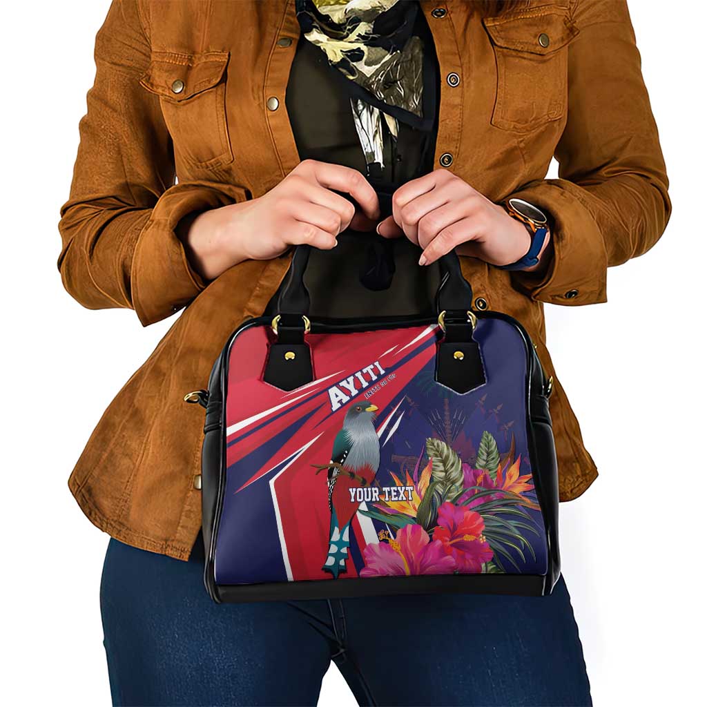 Haiti Personalized Shoulder Handbag Hispaniolan Trogon Tropical Vibes LT7