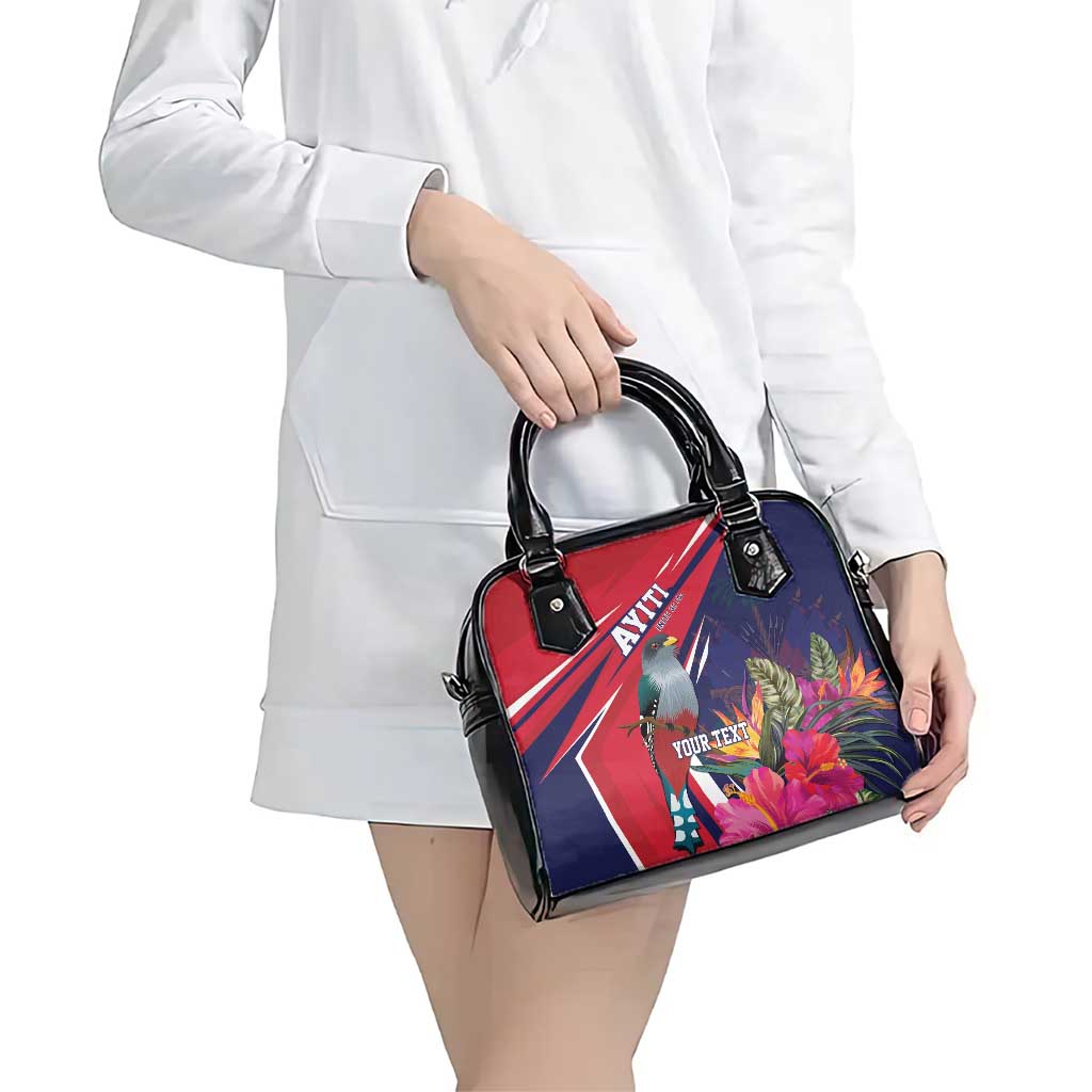 Haiti Personalized Shoulder Handbag Hispaniolan Trogon Tropical Vibes LT7