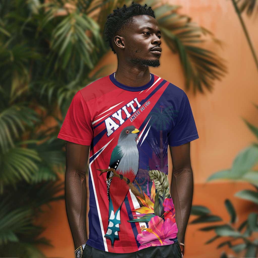 Haiti Personalized T shirt Hispaniolan Trogon Tropical Vibes LT7