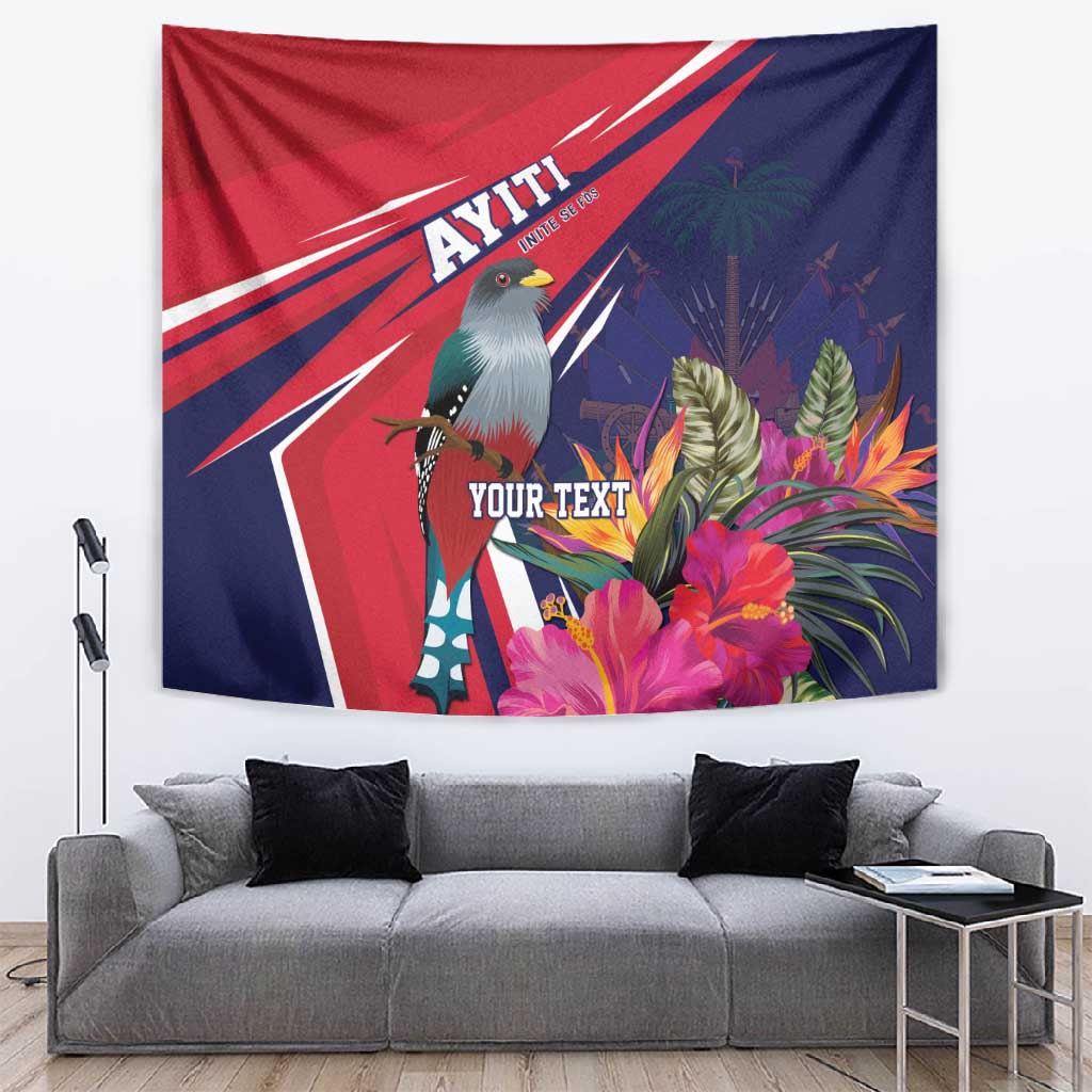 Haiti Personalized Tapestry Hispaniolan Trogon Tropical Vibes LT7