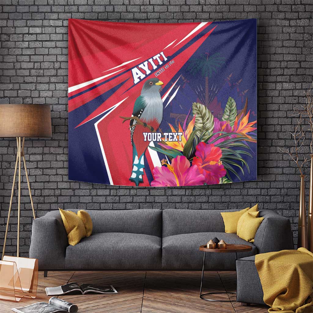 Haiti Personalized Tapestry Hispaniolan Trogon Tropical Vibes LT7