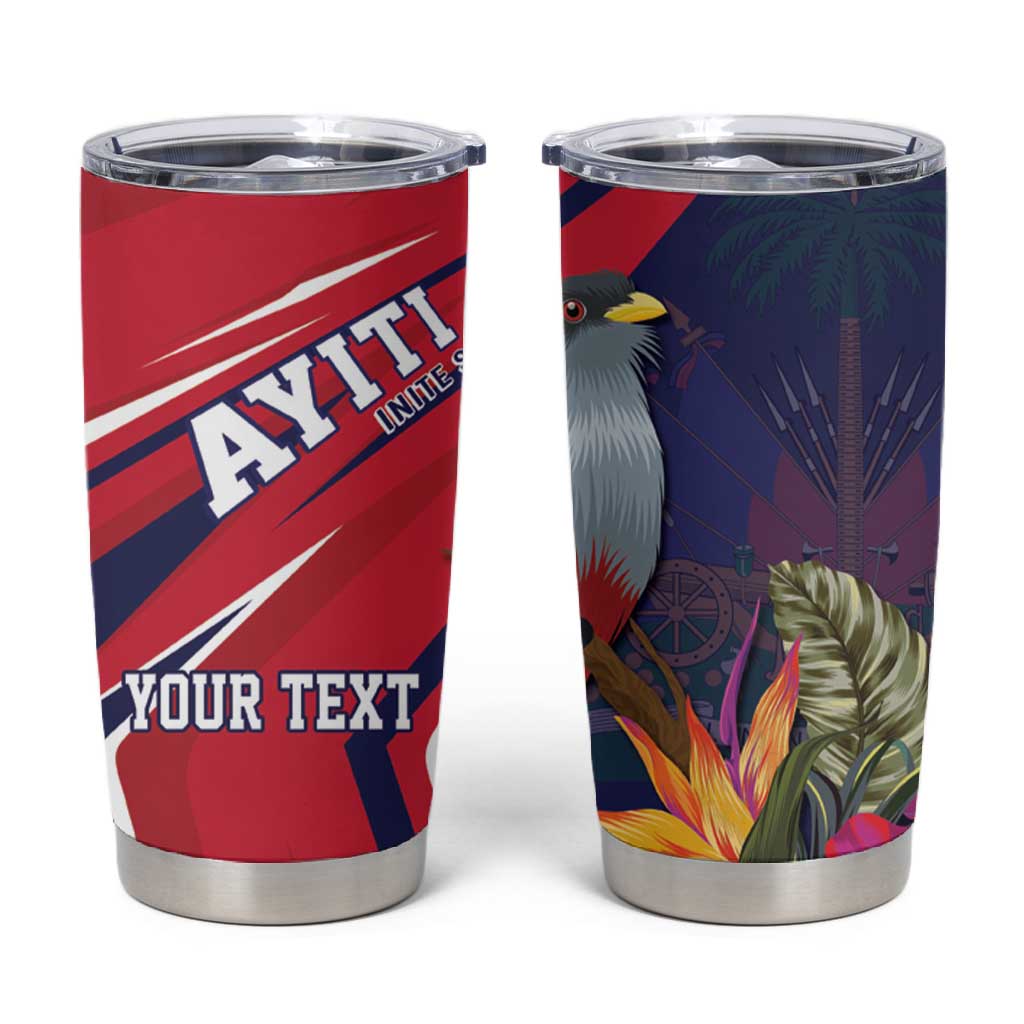 Haiti Personalized Tumbler Cup Hispaniolan Trogon Tropical Vibes LT7