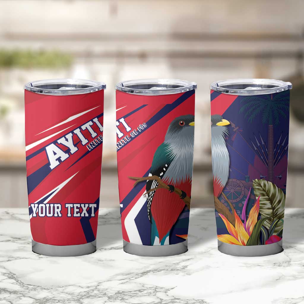 Haiti Personalized Tumbler Cup Hispaniolan Trogon Tropical Vibes LT7