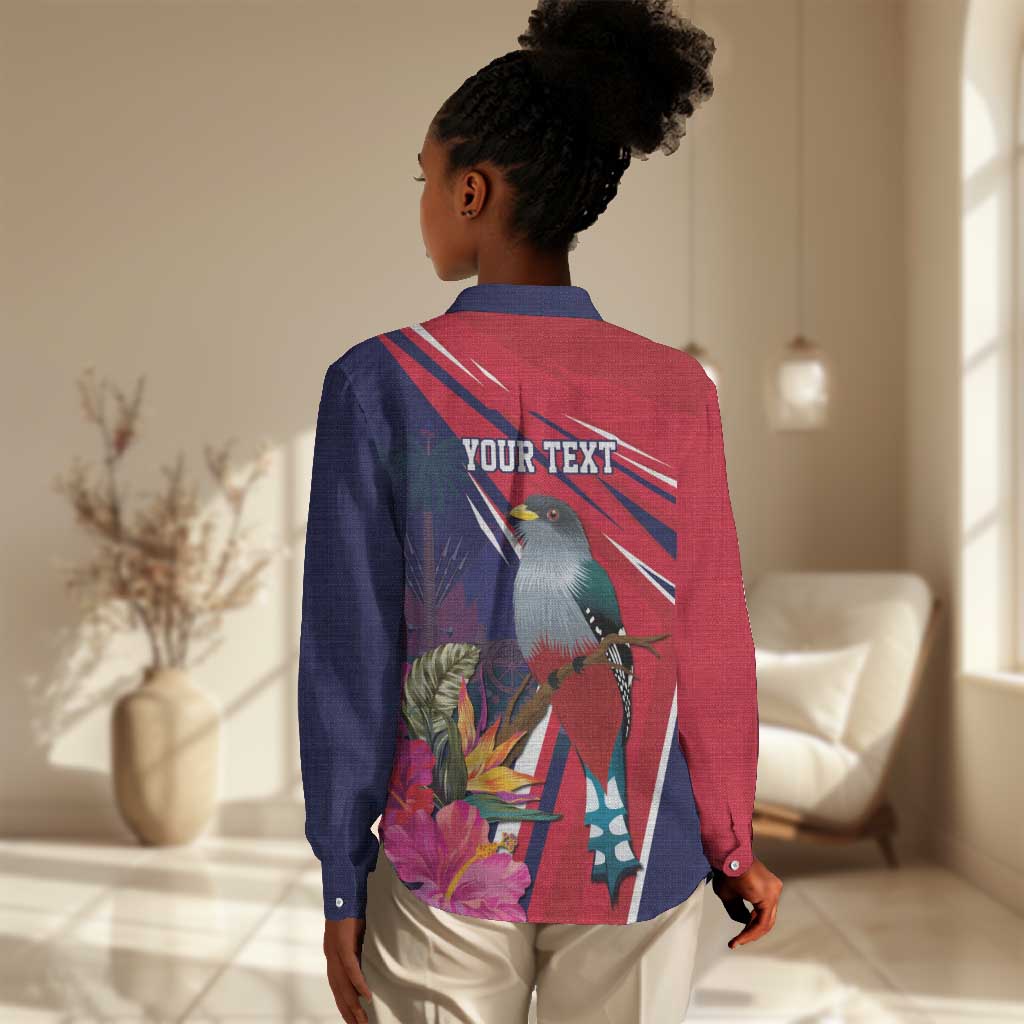 Haiti Personalized Women Casual Shirt Hispaniolan Trogon Tropical Vibes LT7
