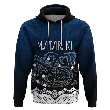 Personalised New Zealand Hoodie Matariki Maori Patterns - Gradient LT7