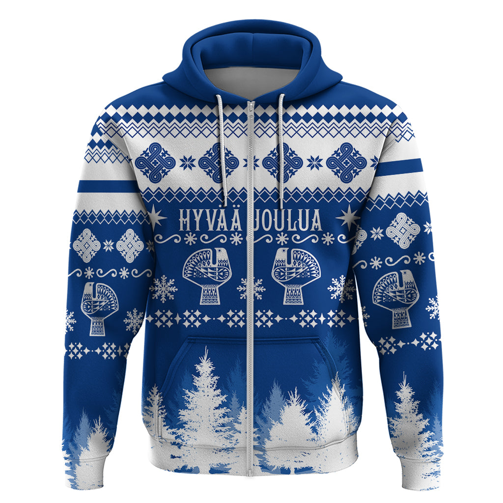 Finland Christmas Hannunvaakuna Tattoo Hoodie Hyvaa Joulua - Flag Color LT7