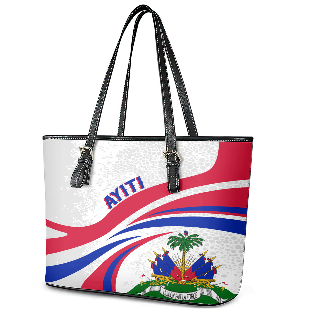 Haiti Independence Anniversary Leather Tote Bag Ayiti Basic Style LT7