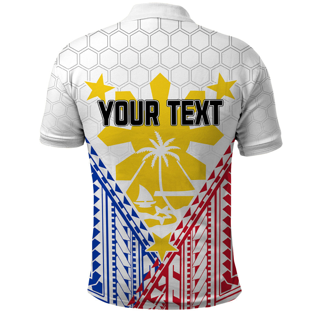 Personalised Philippines Mix Guam Polo Shirt Filipino Flag Style LT7