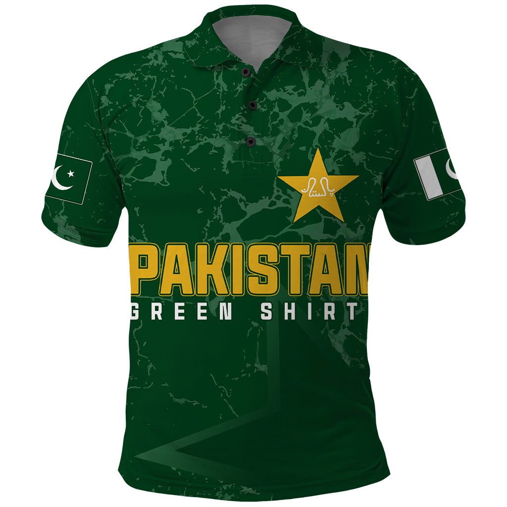 Personalised Pakistan Women Cricket Polo Shirt Marble Patterns LT7