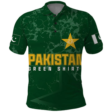 Personalised Pakistan Women Cricket Polo Shirt Marble Patterns LT7