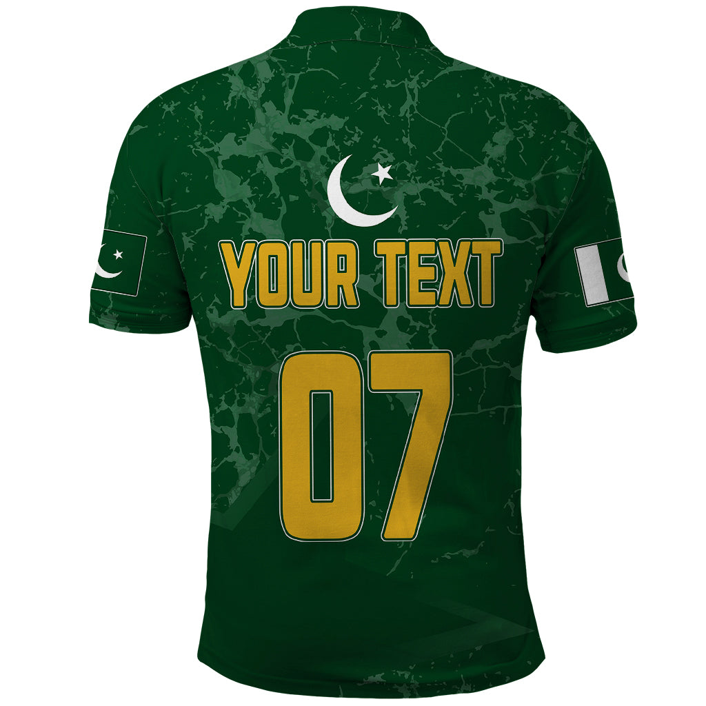 Personalised Pakistan Women Cricket Polo Shirt Marble Patterns LT7