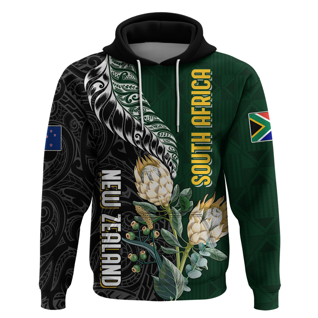 Custom South Africa Mix New Zealand Rugby 2023 Hoodie World Cup Greatest Rivalry LT7