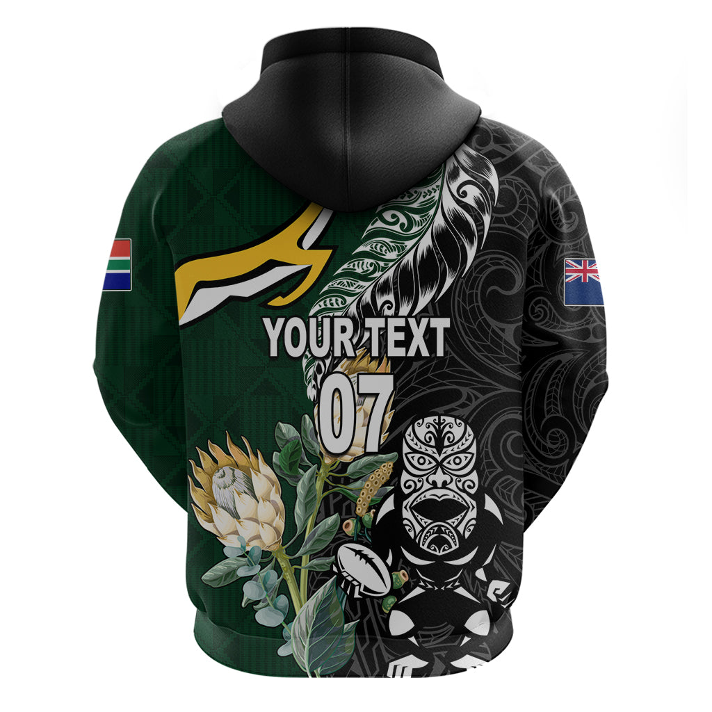 Custom South Africa Mix New Zealand Rugby 2023 Hoodie World Cup Greatest Rivalry LT7
